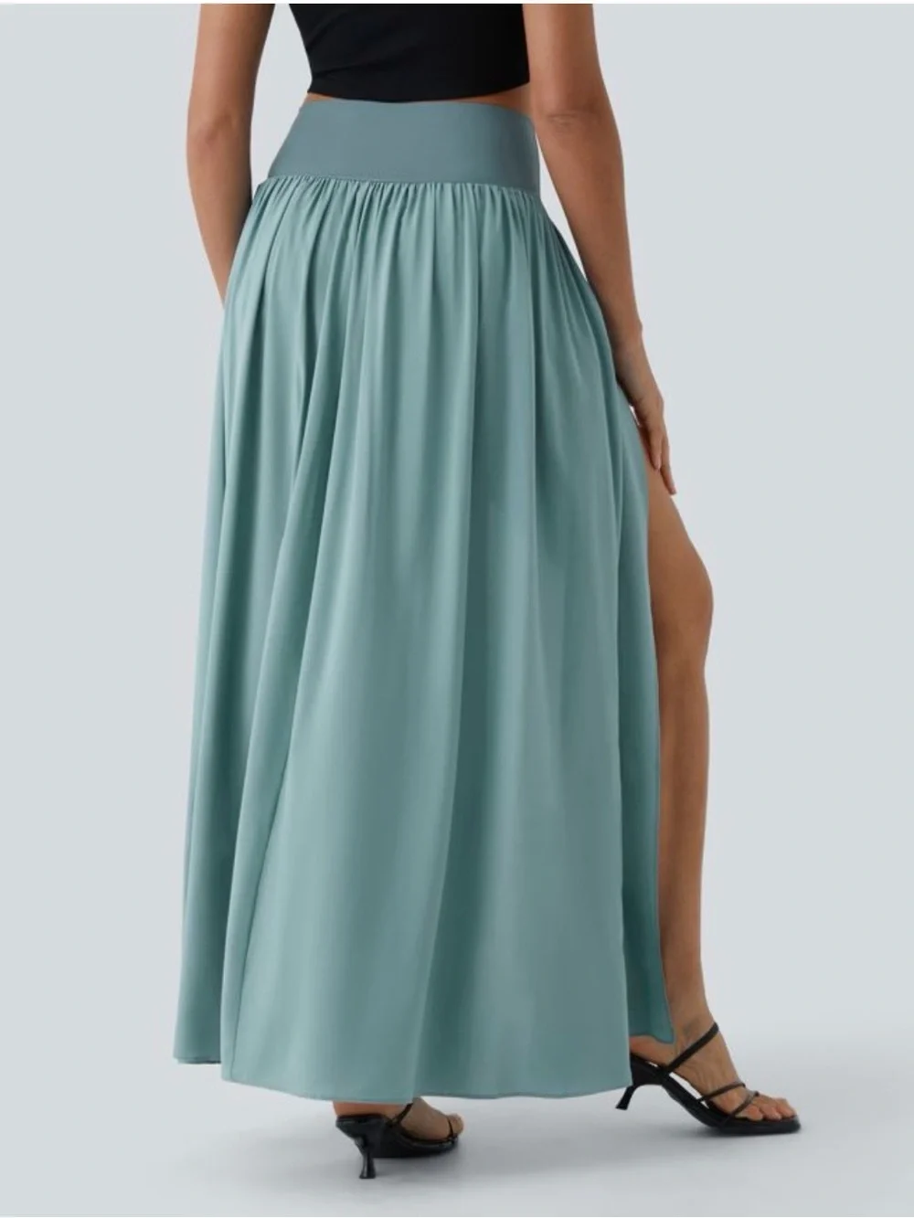Halara Breezeful High Waisted 2-in-1 Flowy Quick Dry Maxi Casual Skirt xsmall